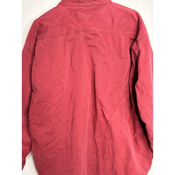 Vintage Mens Red Long Sleeve Button Down Shirt XL Casual Workwear country y2k - Picture 4 of 4